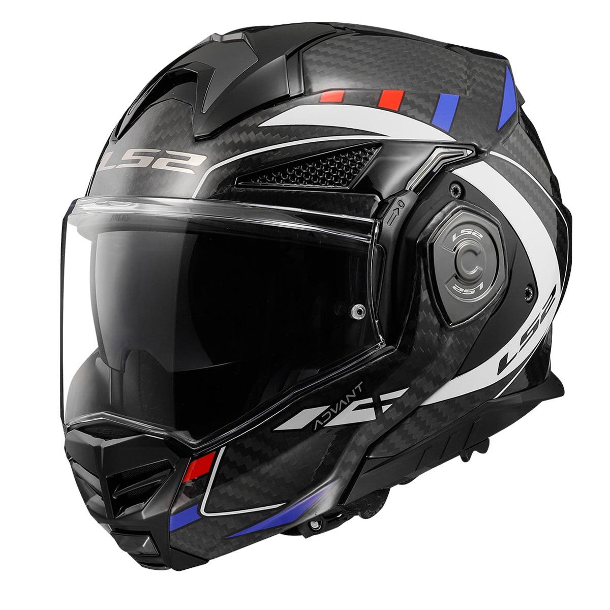 LS2 ADVANT X CARBON FUTURE BEYAZ-MAVİ-KIRMIZI KASK