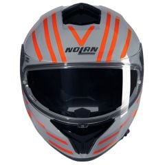 Nolan N80-8  VELOCE KASK - GRIGIO / ARANCIONE GLOSSY FİNİSH (349)