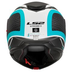 LS2 STROBE 2 VICTORY MAT TITANIUM-BEYAZ-METAL MAVİ KASK MAT TITANIUM - M