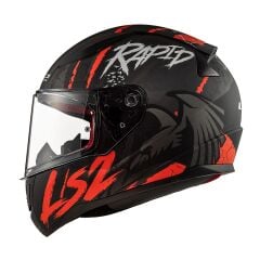 LS2 RAPID RAVEN MAT SİYAH-BEYAZ-KIRMIZI
KASK