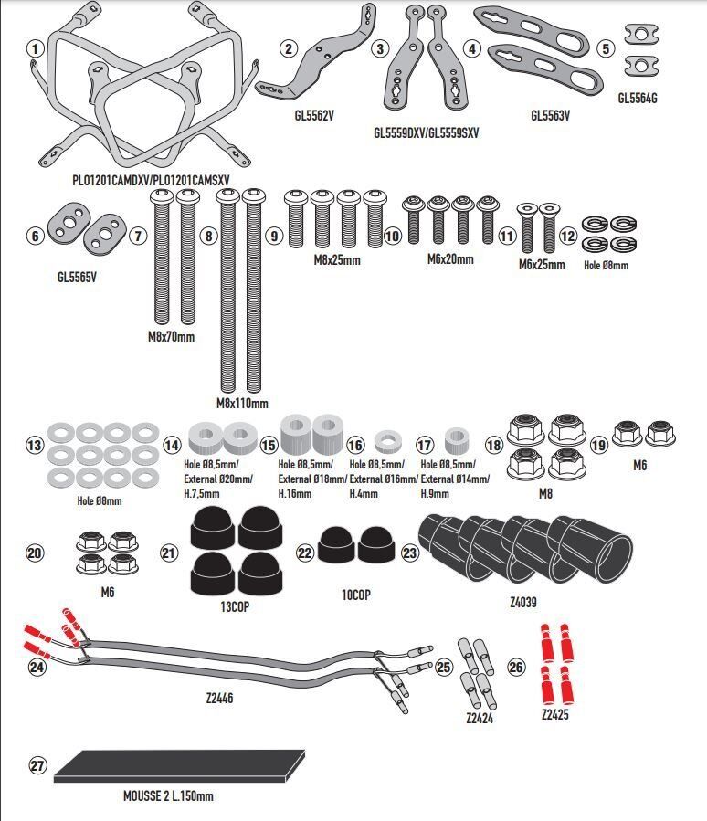 GIVI PLO1201CAM HONDA XL 750 TRANSALP (23-24) YAN ÇANTA TAŞIYICI