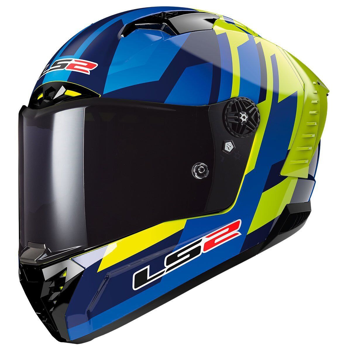 LS2 THUNDER KARBON GAS MAVİ-NEON SARI KASK NEON SARI - M