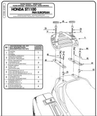 GIVI E190 HONDA ST 1100 PAN EUROPEAN ARKA ÇANTA TAŞIYICI