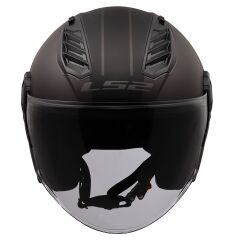 LS2 AIRFLOW 2 COVER MAT SİYAH-GRİ KASK SIYAH/GRI - M