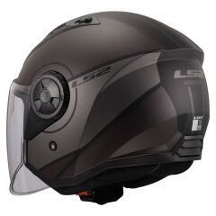 LS2 AIRFLOW 2 COVER MAT SİYAH-GRİ KASK SIYAH/GRI - XL