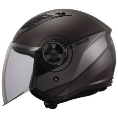 LS2 AIRFLOW 2 COVER MAT SİYAH-GRİ KASK SIYAH/GRI - 3XL