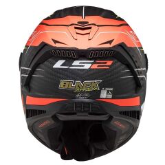 LS2 THUNDER KARBON ATTACK MAT KIRMIZI-NEON SARI KASK MAT KIRMIZI - S