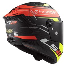LS2 THUNDER KARBON ATTACK MAT KIRMIZI-NEON SARI KASK MAT KIRMIZI - XL