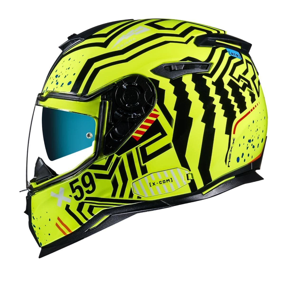 NEXX SX.100 ENIGMA NEON SARI-SİYAH KASK SIYAH/SARI - L