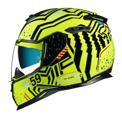 NEXX SX.100 ENIGMA NEON SARI-SİYAH KASK SIYAH/SARI - L
