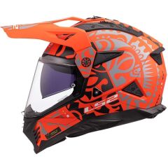 LS2 PIONEER 2 RANGI MAT TURUNCU KASK MAT TURUNCU - S