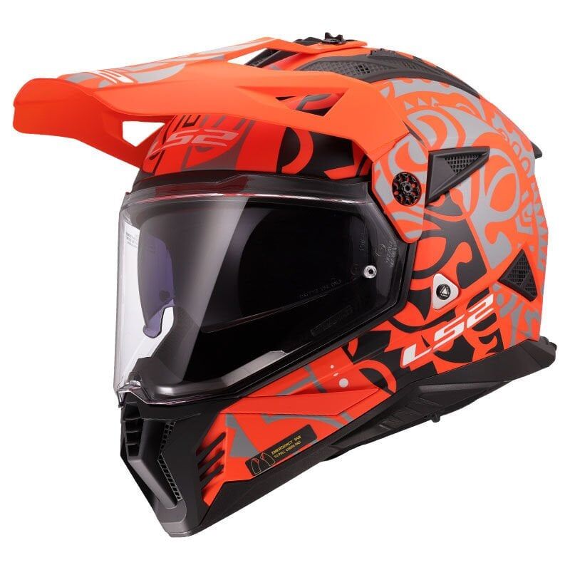 LS2 PIONEER 2 RANGI MAT TURUNCU KASK MAT TURUNCU - XXL