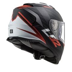 LS2 STORM 2 NERVE MAT SİYAH-KIRMIZI KASK