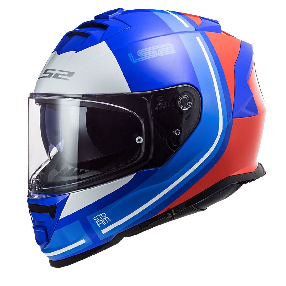 LS2 STORM 2 SLANT MAVİ-KIRMIZI KASK