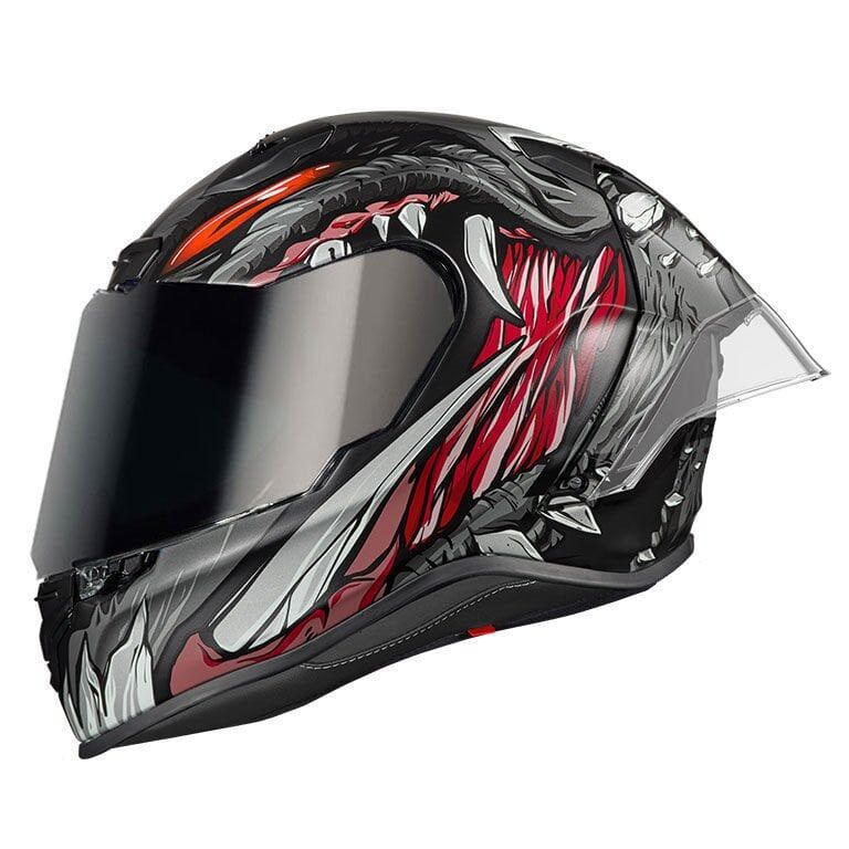 NEXX X.R3R ZORGA MAT KARBON SİYAH-KIRMIZI KASK MAT SIYAH-KIRMIZI - S