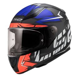 LS2 RAPID 2 CROMO MAT SİYAH-KIRMIZI KASK MAT SIYAH-KIRMIZI - XL