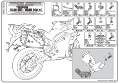 GIVI PLR6401 TRIUMPH TIGER 800 - TIGER 800 XC - TIGER 800 XR (11-16) YAN ÇANTA TAŞIYICI
