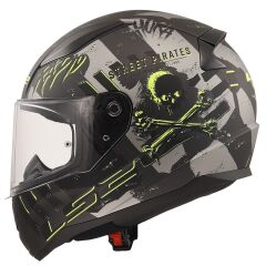 LS2 RAPID 2 PIRATES TITANIUM KASK TITANIUM - XS