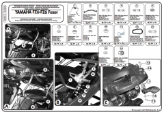 GIVI PLX351 YAMAHA FZ6 - FZ6 600 FAZER (04-06) YAN ÇANTA TAŞIYICI