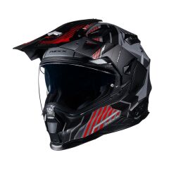 NEXX X.WED 2 WILD COUNTRY MAT GRİ-KIRMIZI KASK KIRMIZI - XL