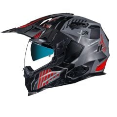 NEXX X.WED 2 WILD COUNTRY MAT GRİ-KIRMIZI KASK KIRMIZI - XXL