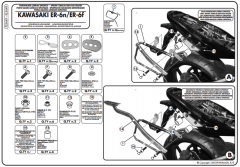 GIVI PLX449 KAWASAKI ER-6N - ER-6F 650 (09-11) YAN ÇANTA TAŞIYICI