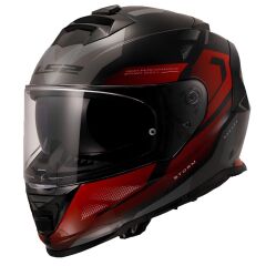 LS2 STORM 2 KRONOS KIRMIZI-GRİ KASK KIRMIZI - L
