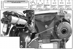 GIVI PLX528 SUZUKI DL 1000 V-STROM (02-11) KAWASAKI KLV 1000 (04-10) YAN ÇANTA TAŞIYICI