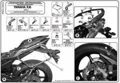 GIVI PLXR364 YAMAHA XJ6 DIVERSION (09-15) YAN ÇANTA TAŞIYICI