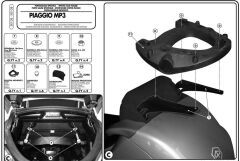 GIVI SR108 PIAGGIO MP3 125-250-300-400-500 (06-14) ARKA ÇANTA TAŞIYICI