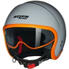 Nolan N21 OCIO AÇIK MOTOSİKLET KASKI GRİ / TURUNCU 343