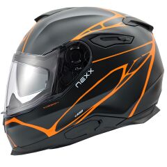NEXX Y.100 B-SIDE MAT SİYAH-TURUNCU KASK TURUNCU - S