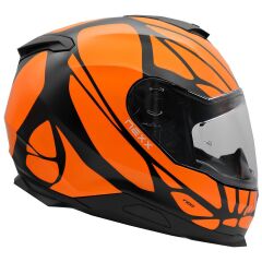 NEXX Y.100 B-SIDE MAT SİYAH-TURUNCU KASK TURUNCU - S