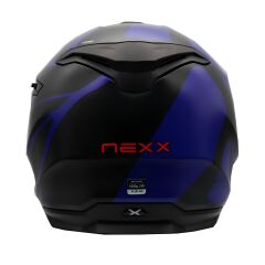 NEXX Y.100 B-SIDE MAT SİYAH-NAVY MAVİ KASK NAVY MAVİ - M