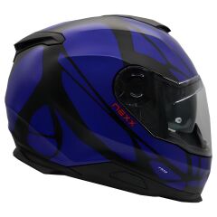 NEXX Y.100 B-SIDE MAT SİYAH-NAVY MAVİ KASK NAVY MAVİ - M