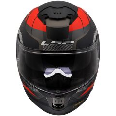 LS2 STREAM 2 ROAD MAT SİYAH-TITANIUM-KIRMIZI KASK MAT SIYAH/TITANIUM - XS