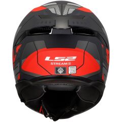 LS2 STREAM 2 ROAD MAT SİYAH-TITANIUM-KIRMIZI KASK MAT SIYAH/TITANIUM - XS