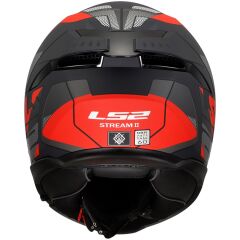 LS2 STREAM 2 ROAD MAT SİYAH-TITANIUM-KIRMIZI KASK MAT SIYAH/TITANIUM - M