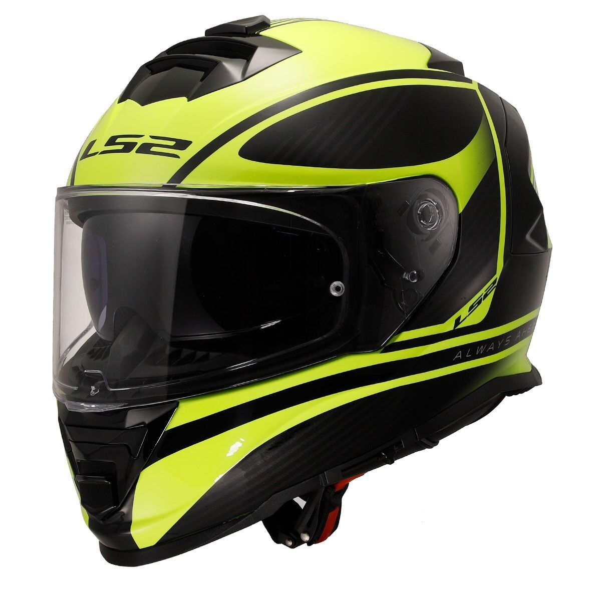 LS2 STORM 2 DODGER MAT SİYAH-NEON SARI KASK MAT SIYAH-NEON SARI - L
