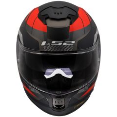 LS2 STREAM 2 ROAD MAT SİYAH-TITANIUM-KIRMIZI KASK MAT SIYAH/TITANIUM - XL
