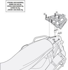 GIVI SRA5103 BMW F650GS - F800GS (08-17) - F700GS (13-17) - F800GS ADV. (13-18) ARKA ÇANTA TAŞIYICI