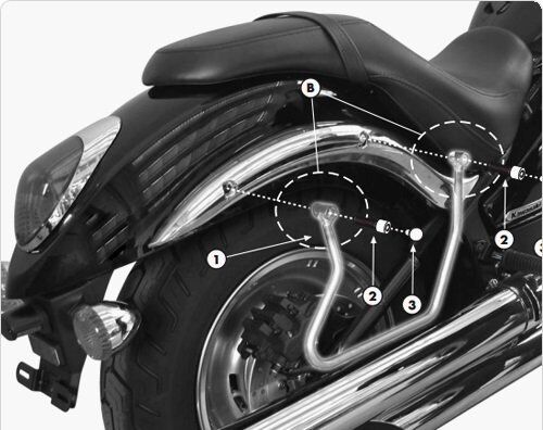 GIVI T264 KAWASAKI VN 900 CUSTOM - CLASSIC (06-14) YAN KUMAŞ ÇANTA TAŞIYICI