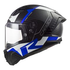 LS2 THUNDER KARBON RACING 1 MAVİ-BEYAZ KASK MAVI - M