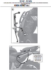 GIVI TE1107 HONDA HORNET 600 - 600ABS (07-10) YAN KUMAŞ ÇANTA TAŞIYICI