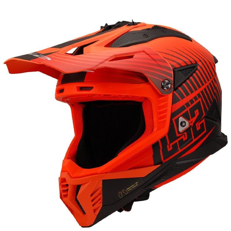 LS2 FAST 2 DUCK TURUNCU-KIRMIZI KASK TURUNCU - L