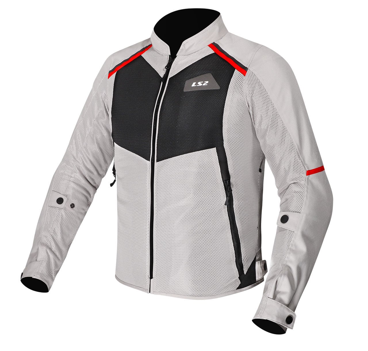 LS2 BREEZE MONT GRİ-SİYAH-KIRMIZI