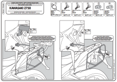 GIVI TE265 KAWASAKI Z 750 (07-14) YAN KUMAŞ ÇANTA TAŞIYICI