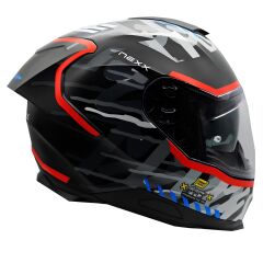 NEXX Y.100R URBANGRAM MAT SİYAH-KIRMIZI KASK MAT SIYAH-KIRMIZI - S