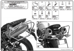 GIVI TE705 TRIUMPH STREET TRIBLE 675 (07-12) YAN KUMAŞ ÇANTA TAŞIYICI