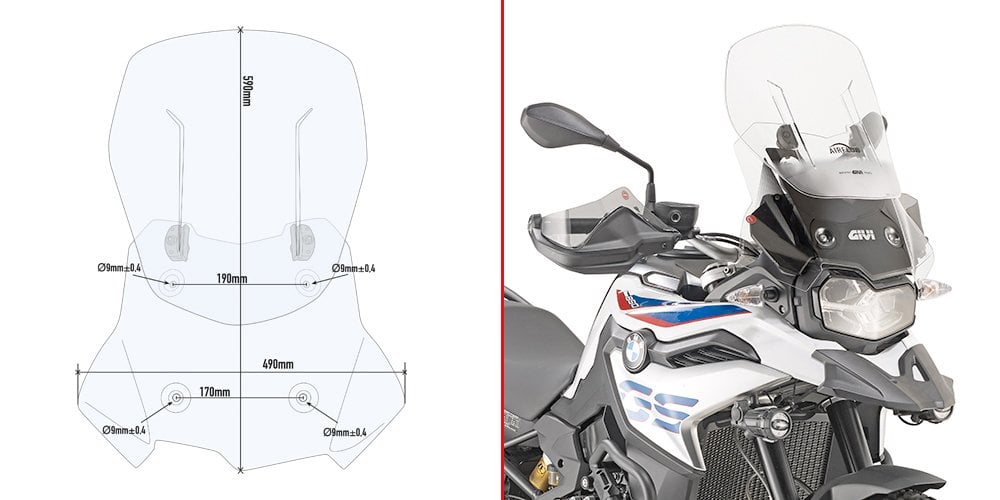 GIVI AF5127 BMW F 750 GS - F 850 GS (18-23) RÜZGAR SİPERLİK
